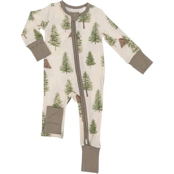 Angel Dear Other - Angel Dear Viscose Bamboo 2 Way Zipper Romper 12-18M NWT